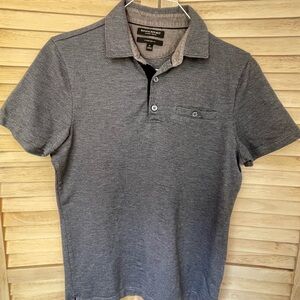 Banana Republic Gray Polo Shirt Classic Knit